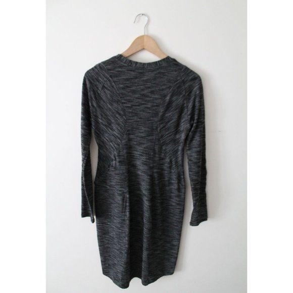 Lululemon &go Where-To Long Sleeve Dress Heathered Black Size 8 Reflective - Picture 5 of 7